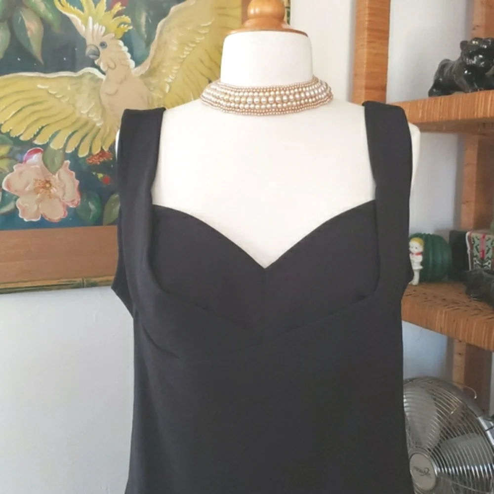 Vintage 90's Frederick's Of Hollywood Bodycon Black Dress Size XL - Picture 8 of 11